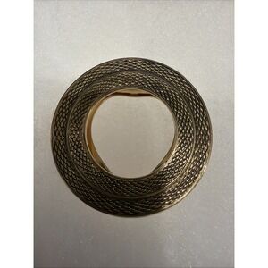 Vintage Lieba USA Snake Texture Scarf Clip Gold Tone Dress, Blouse Clip Mid Cent